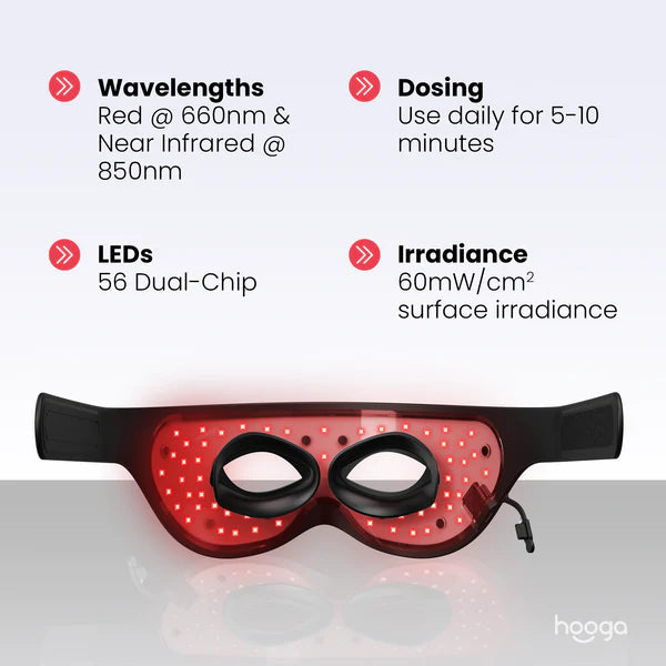 Hooga Red Light Therapy Eye Mask