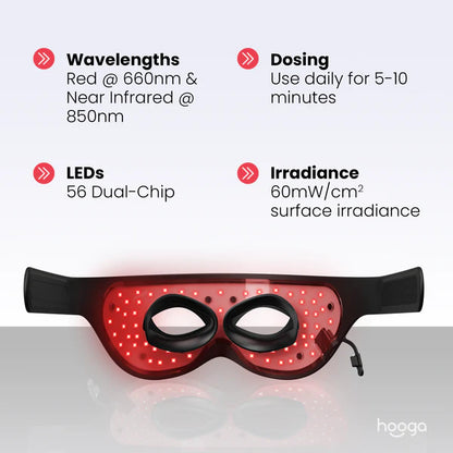 Hooga Red Light Therapy Eye Mask