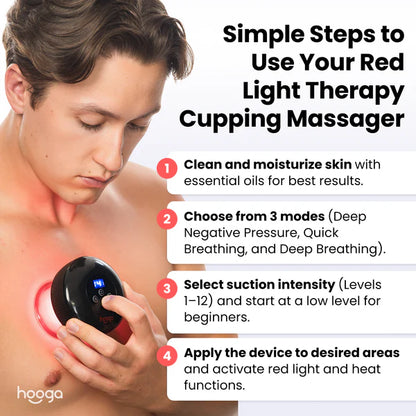 Hooga Red Light Therapy Smart Cupping Massager