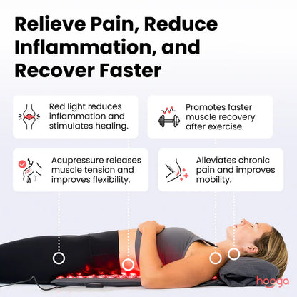 Hooga Red Light Therapy Acupressure Mat