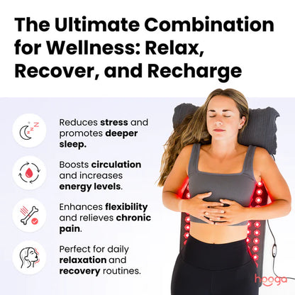 Hooga Red Light Therapy Acupressure Mat